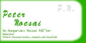 peter mocsai business card